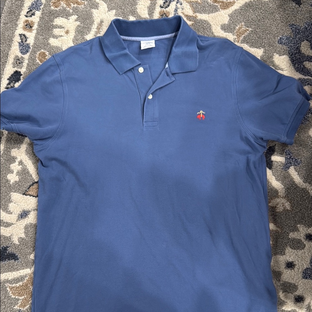 Brooks Brothers Blue Polo Shirt with Embroidered Logo